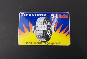 Pegatina calcomanía radial vintage años 70 NOS neumáticos Firestone Francia S-1  - Imagen 1 de 2