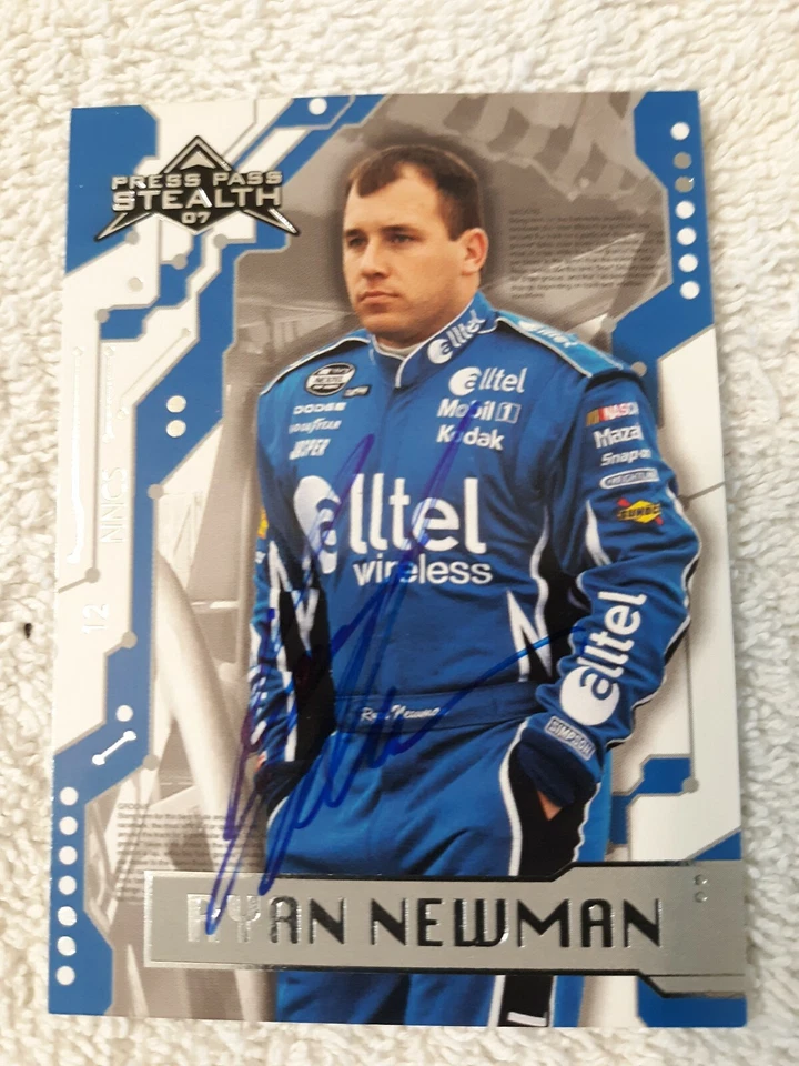Ryan Newman Autograph Press Pass Stealth 2007 Card Alltel Wireless Nascar Mint - Image 1 of 4
