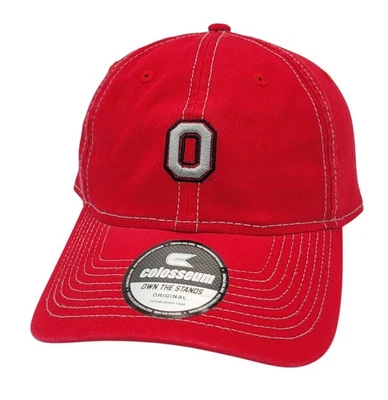 Ohio State Buckeyes Colosseum Small Logo Relaxed-Fit Strapback OSFM Hat Cap NEW  - Image 1 of 4