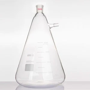 5000ml Filtering Conical Flask, Side Arm - Borosilicate Glass 24# - Picture 1 of 1