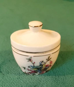 VTG Blue Bird and Flowers White Trinket Box | Fine Bone China | 1979 Enesco 3" - Picture 1 of 8