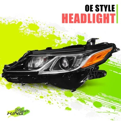 Faro proyector LED estilo fábrica para Toyota Camry 18-22 negro claro izquierdo Foto 1 de 4