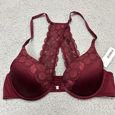 Sujetador Aerie 36B Camiseta Sujetador Espalda Corredora American Eagle Outfitters Sujetador Borde de Encaje Foto 1 de 4