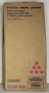 Genuine Ricoh Savin Lanier Print Cartridge: Magenta 841290 “NEW/SEALED” - Picture 1 of 3
