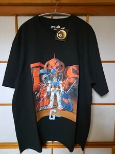 XXL 2XL(JPN) UNIQLO Mobile Suit Gundam 45th Anniversary T-shirt Black from Japan - Picture 1 of 4