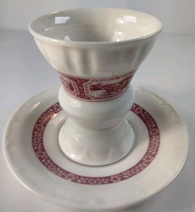 Vintage Rudesheimer Expresso Cup & Saucer Footed Mug Asbach Collection - Picture 1 of 15