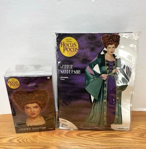 Disney Hocus Pocus Winifred Sanderson Halloween Costume & Wig Size X-L 14-16 - Picture 1 of 12