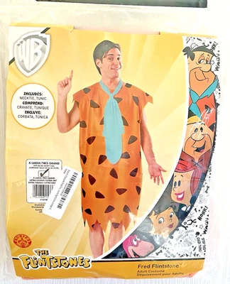 Fred Flintstone костюм для Хэллоуина для взрослых размер XL туника галстук подходит 44-46 - Изображение 1 из 4