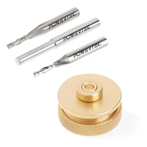 Router Inlay Kit für 1/4" Schablone, Massiv Messing Router Bushing Guide Set mit... - Bild 1 von 5