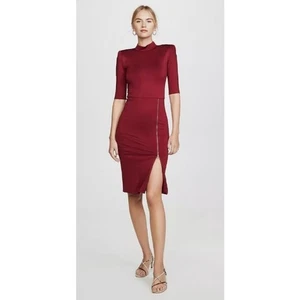 Alice + Olivia Inka Midikleid mit Stehkragen und Reißverschluss Größe 6 - Bild 1 von 12