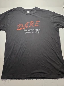 Next Level Apparel Y2K D.A.R.E Keep Kids Off Drugs Mens Shirt Large Distressed  - Picture 1 of 13