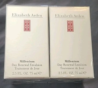 (2) Two Elizabeth Arden Millennium Day Renewal Emulsion 2.5 Fl Oz 75 ml NEW - Image 1 of 4
