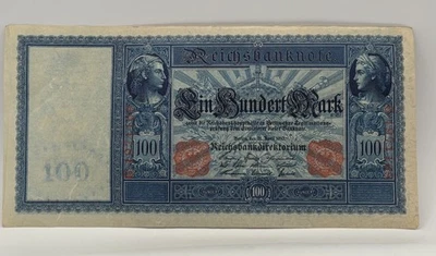 1910 Germany Imperial Bank Note 100 Mark Red Seal UNC - Image 1 of 2