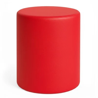 Sitzhocker Sitzwürfel Hocker Styroporkern Rot Ø39 x 45cm KAIKOON Neu - Bild 1 von 4