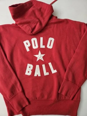 POLO Ralph Lauren BALL STAR HOODIE SWEATSHIRT  Stadium Style Vintage Fit  Medium - Image 1 of 4