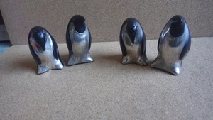 4 EMILIA CASTILLO PORZELLAN PLATA PURO REINES SILBER PINGUIN SALZ & PFEFFERSTREUER - Bild 1 von 10
