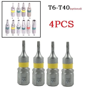 Hand Tools Screwdriver Bit 25mm 4Pc Hex Shank High Hardness-T40 Hex Head - Picture 1 of 71