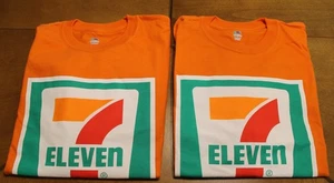 (2 SET) 7 ELEVEN LOGO T-SHIRT - GR: X-LARGE - Vintage Look vorne & hinten - Bild 1 von 9