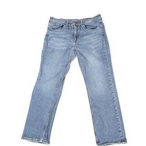 Pantalones de mezclilla American Rag Cie para hombre 36x30 azul elástico pierna recta cinco bolsillos - Imagen 1 de 7