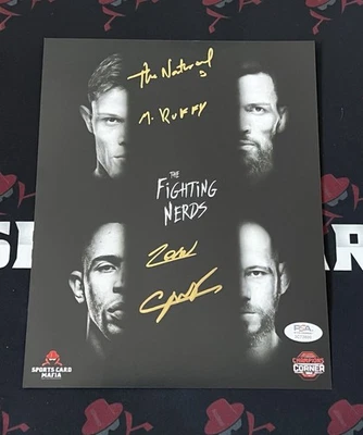Fighting Nerds Autographed UFC MMA 8x10 Photo Full Auto PSA DNA COA All 4 - Image 1 of 4