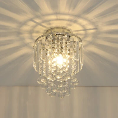 23cm Modern Flush Mount Ceiling Light Crystal Chandelier for Bedroom Living Room - Image 1 of 4