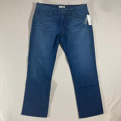 Pantalones de mezclilla para mujer David Kahn 36x28,5 azul lavado oscuro rectos informales elásticos festival Foto 1 de 4