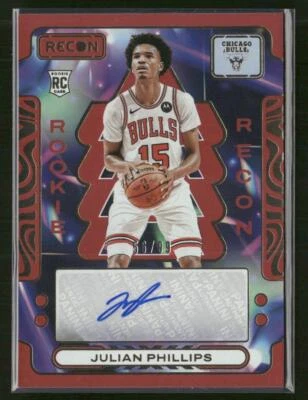 2023-24 Panini Recon Julian Phillips Rookie Recon Signatures Red #/99 Auto RC - Image 1 of 2