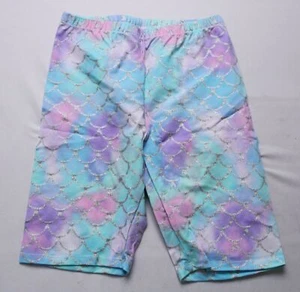 FabKids Girls' Mermaid Scale Everyday Bike Shorts DM3 Tie Dye Size XL NWT - Picture 1 of 4