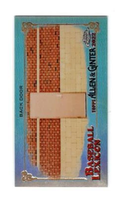2022 Topps Allen and Ginter Chrome Mini Baseball Lexicon #BL18 Back Door - Image 1 of 2