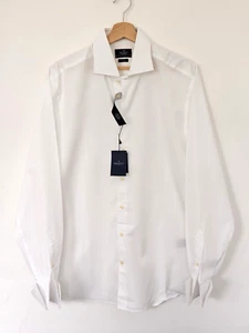 Camisa para hombre Hackett blanca doble puño calce ajustado 16,5 - Imagen 1 de 3