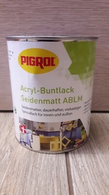 19,32€/L Pigrol Acryl-Buntlack SM ABLM 0,75L Holz-Lack-Metall-Schutz-PVC (A1186) - Bild 1 von 2