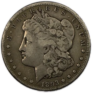 1893-CC Morgan Silber Dollar Carson City Sehr schön - Bild 1 von 2