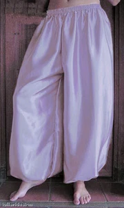 Pantalones harén danza del vientre satén luz lavanda - Imagen 1 de 1