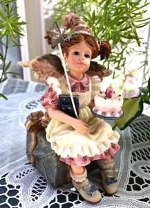 BOYDS WEE FOLKSTONES ANGELS IN TRAINING COLLECTION - MARY ANGELWISH (BIRTHDAY) - Picture 1 of 1