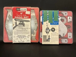 Vintage Sears Craftsman Kromedge 8" Dado Set 32475 & 7” Adjustable Dado Blades - Picture 1 of 6