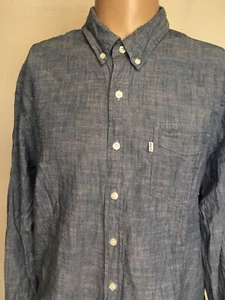 LEVIS LANGARM CHAMBRAY HEMD MIT KNÖPFEN geknöpfter Kragen WEISSES ETIKETT L - Bild 1 von 12