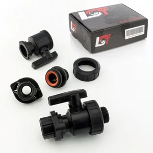 2x Absperrhahn Kugelhahn Kupplung Absperrventil Verschraubung PE-Rohr "IG x 1"AG - Bild 1 von 12