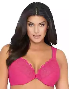 Reggiseno Glamorise rosa brillante figura intera ferretto chiusura frontale 1245 38G nuovo senza etichette - Foto 1 di 3