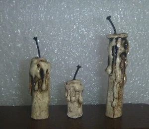 3 Harzkerzen in 3 Größen~*~ideal für Halloween Display oder ? Siehe Fotos - Bild 1 von 6