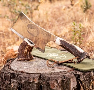 HERRAMIENTA D2 HECHA A MANO PERSONALIZADA ACERO muela magnum Cuchillo Cuchilla CON CUERNO DE CIERVO  Foto 1 de 2