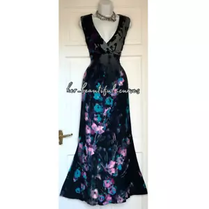 VESTIDO DE FIESTA MONZÓN ESTAMPADO FLORAL JERSEY MIDI O MAXI OCASIÓN TALLA 16 - Imagen 1 de 6