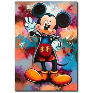 NOVAARTE Acryl Bild Gemälde Mickey Abstrakte Malerei Mouse Modern Kunst ORIGINAL - Bild 1 von 7