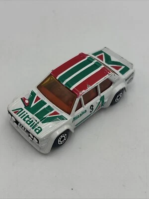 Vintage Matchbox Fiat Abarth MB9 #9 White Alitalia 1982 Macau 076 - Image 1 of 4