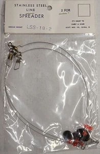 2 Scott Edelstahl 18 Zoll Trolling Spreizstange mit Spinner - Bild 1 von 2