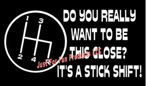 Stick Shift Manual Transmission Vinyl Decal Tailgate close sticker truck window - Picture 1 of 1