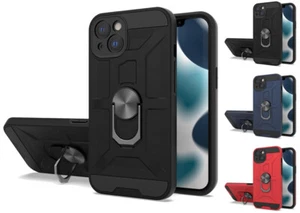 for iPhone 13 6.1" Case Shield Ring Stand Impact Protector Cover+PryTool - Picture 1 of 6
