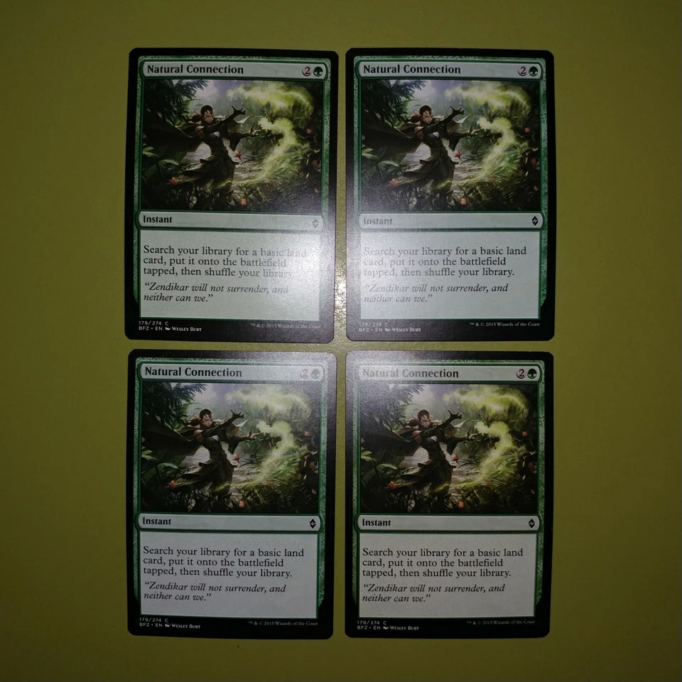 Natural Connection x4 Battle for Zendikar 4x Playset Magic the Gathering MTG  - Image 1 of 1
