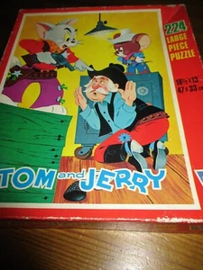 Vintage Whitman Jigsaw Puzzle TOM and JERRY 224 pieces 1972 - Picture 1 of 2
