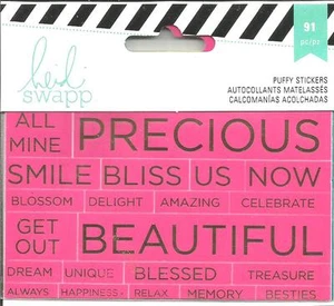 Heidi Swapp Puffy Stickers - Gold Phrase #523 - Picture 1 of 1