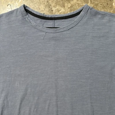 Rag And Bone Shirt Mens Medium Blue Short Sleeve Tee Peruvian Cotton Split Hem - Image 1 of 4